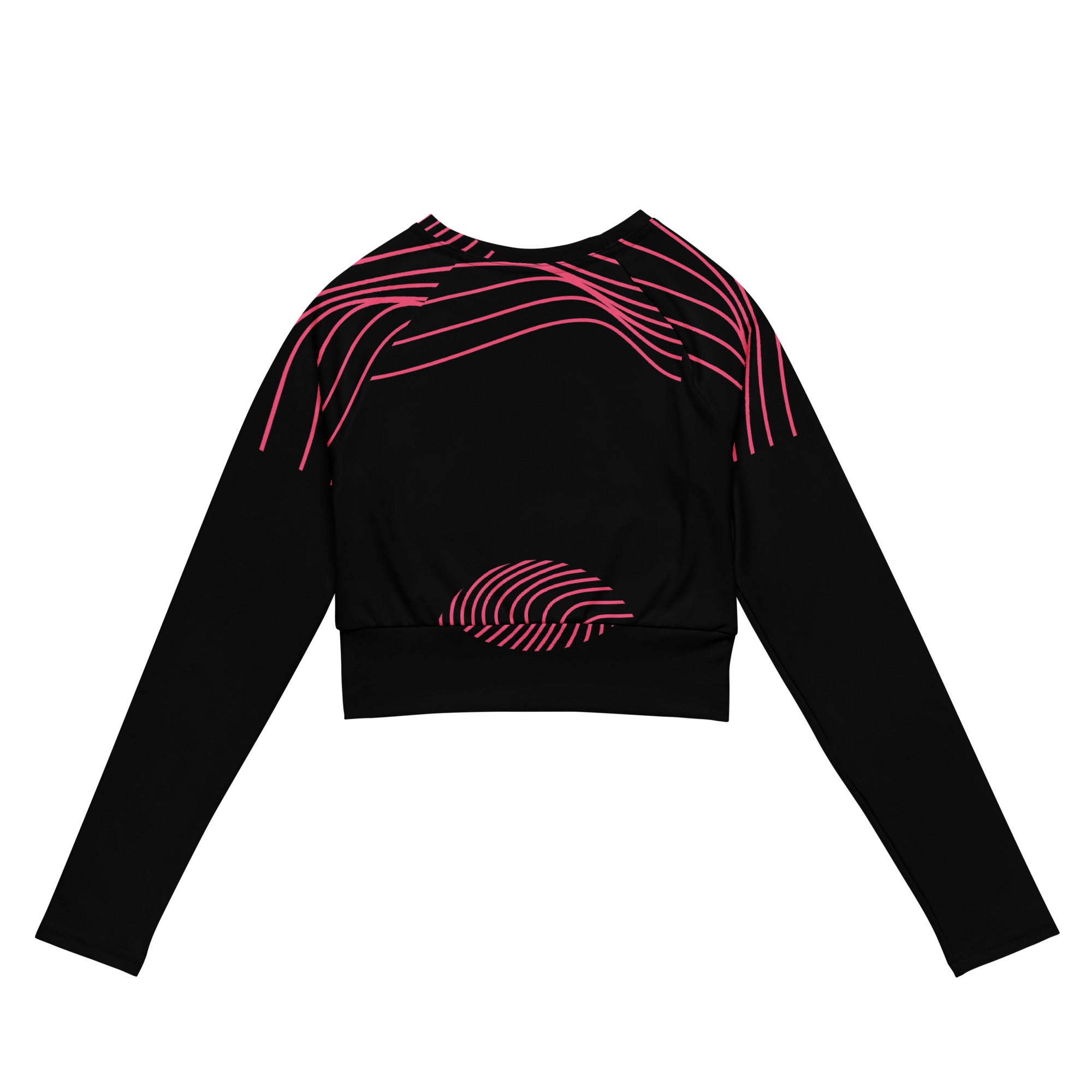 Activewear long-sleeve crop top. Yoga or Gym or Dance crop top. Streetwear top. RippleFX by WickedYo.